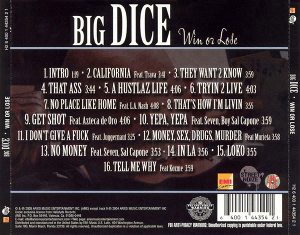 Big Dice - Win Or Lose Chicano Rap